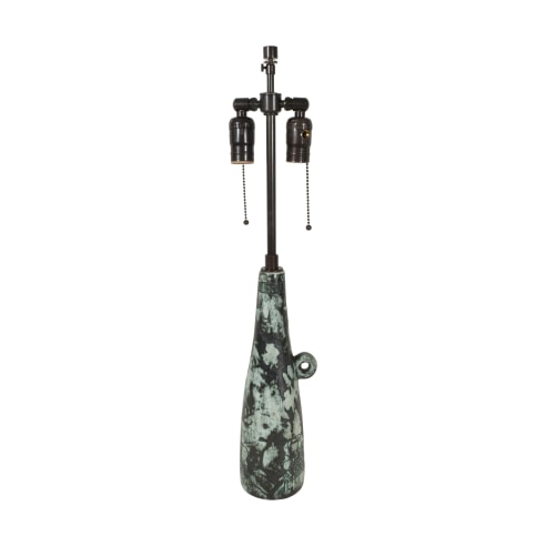 Green lamp with single handle by Jacques Blin