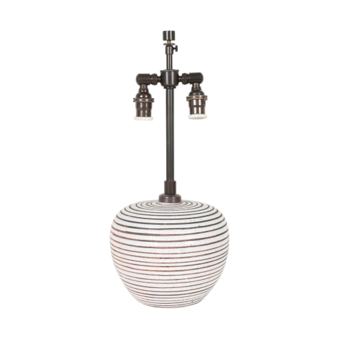 Small Round Primavera Stripe Lamp