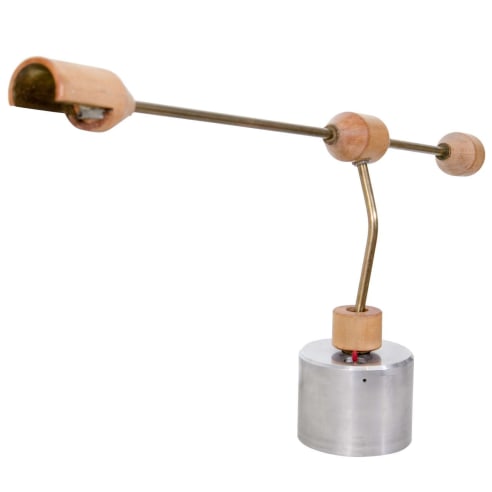 Wood and Steel Desk Lamp