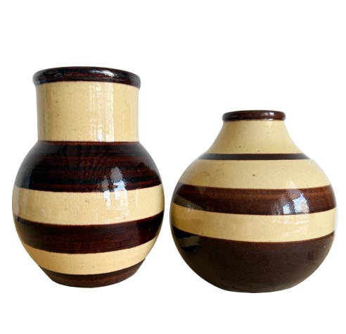 RARE PAIR OF PAUL JACQUET PRIMAVERA VASES