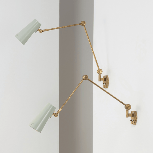 Pair of Stilnovo Gray Wall Lights, Model no. 2024