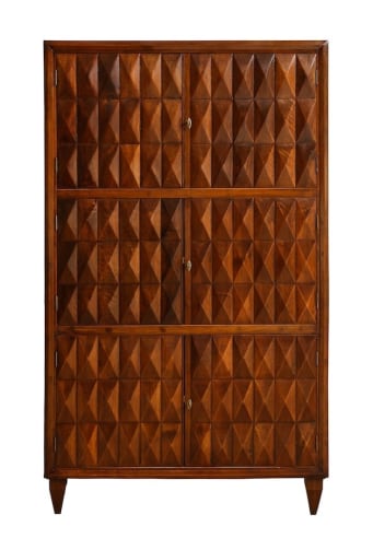 Sculptural wood cabinet attributed to Paolo Buffa