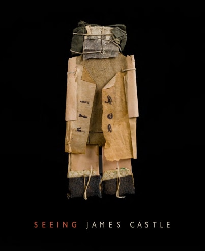 cover to exhibition catalog for "Seeing James Castle" at Hirschl & Adler Modern, showing one of Castle's paper constructions
