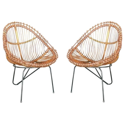 1950’s Italian Rattan Chairs