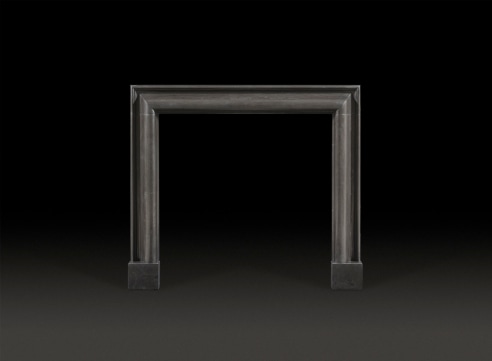 Bolection Black Marble Fireplace Mantel