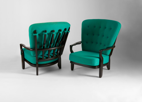 Pair of guillerme and chambron armchairs