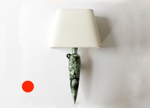 green amphora sconce blin