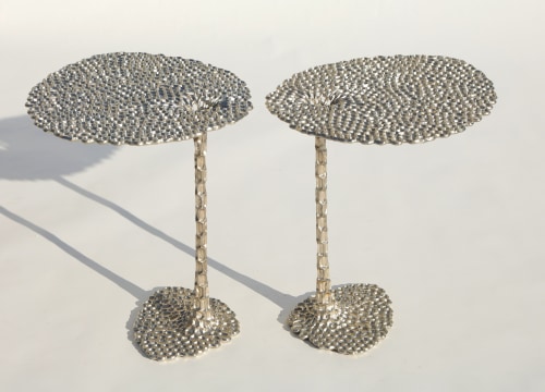 Serfaty White Bronze Ash Table