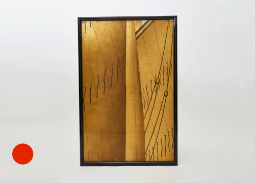 Exceptional Verre Eglomise Panel From The Mural Rape of Europa on the SS Normandie