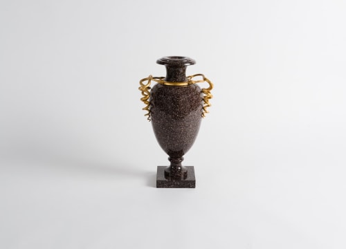 Urn with Flared Rim on a Square Base
