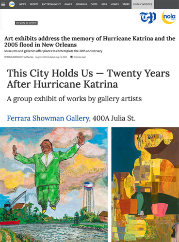 Nola.com - &quot;Art exhibits address the memory of Hurricane Katrina and the 2005 flood in New Orleans&quot;