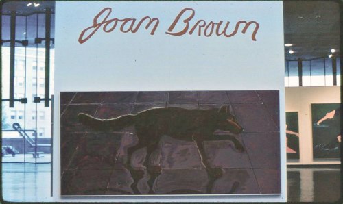 Installation view of Joan Brown, University of California, Berkeley Art Gallery, 1974.