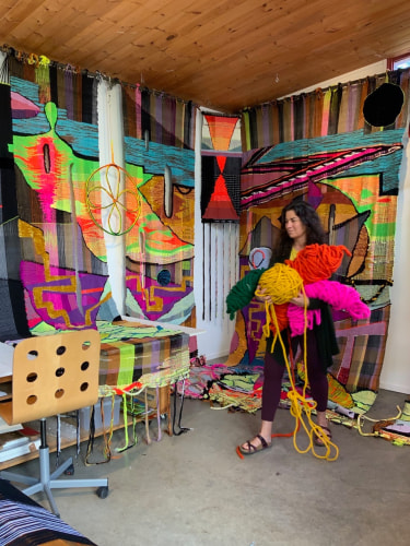 Terri Friedman in her studio, 2021.