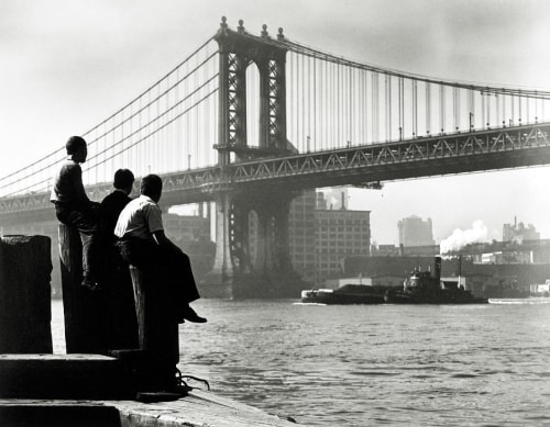 Boys on East River Pier, Manhattan Bridge, 1948