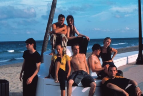 Group of teenagers on the beach