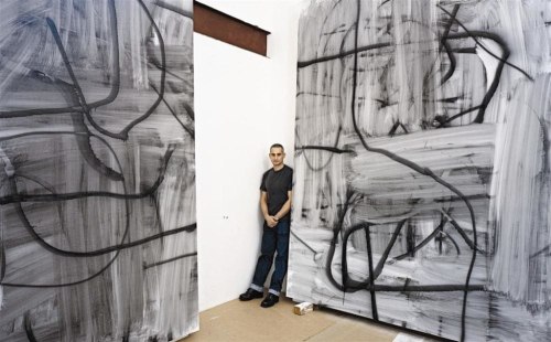 Wool in his studio