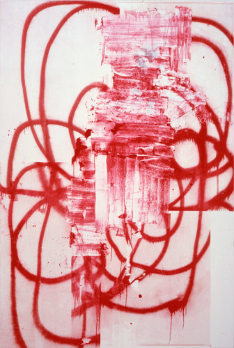 Christopher Wool,&amp;nbsp;Untitled, 2001,&amp;nbsp;Silkscreen ink on linen,&amp;nbsp;90 x 60 inches (228.6 x 152.4 cm)