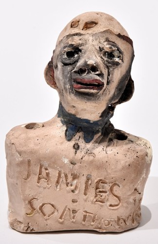 ceramic sculpture of head