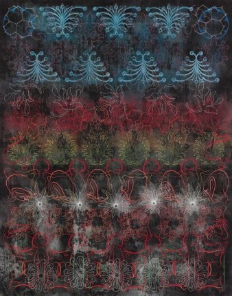 Taaffe Choir painting with botanical symbols