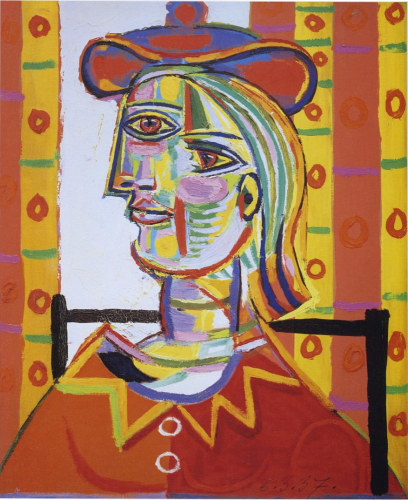 Pablo Picasso

Woman with Beret and Collar&amp;nbsp;(Marie-Th&amp;eacute;r&amp;egrave;se),&amp;nbsp;March 6, 1937

Oil&amp;nbsp;on canas, 24 x 19 5/8 inches

&amp;copy; 2021 Estate of Pablo Picasso / Artists Rights Society (ARS), New York