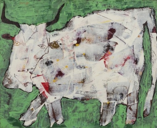 Jean Dubuffet, Vache aux cornes noires (Cow with Black Horns), August 1954