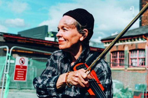 Laurie Anderson at The Factory Groundbreaking photo: Tarnish Vision