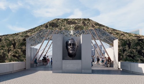 Ai Weiwei’s Camouflage is part of a new public art commission programme at Four Freedoms Park on Roosevelt Island  © Ai Weiwei. Rendering by Brooklyn Digital Foundry, courtesy of Camber Studio