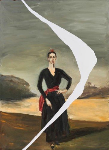 Portrait of Tatiana Lisovskaia As The Duquesa De Alba II, 2014 by Julian Schnabel