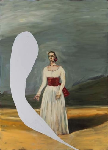 Portrait of Tatiana Lisovskaia As The Duquesa De Alba I by Julian Schnabel