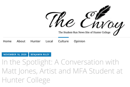 In the Spotlight: A Conversation with Matt Jones, Artist and MFA Student at Hunter College
