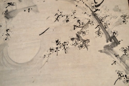 Ike Taiga - Flowering plum tree with full moon - Artworks - Joan B Mirviss LTD | Japanese Fine Art | Japanese Ceramics