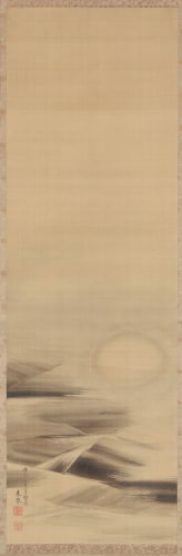 Maruyama Ōkyo - Full moon over an icy terrain - Artworks - Joan B Mirviss LTD | Japanese Fine Art | Japanese Ceramics
