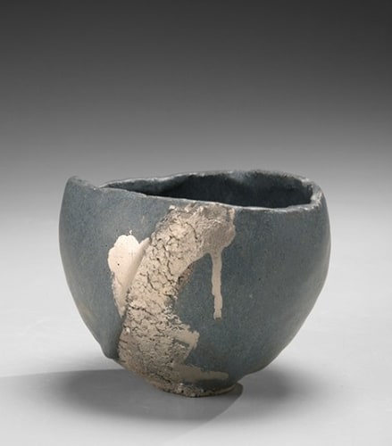 Ogawa Machiko - Hakkinmon wan, “White-gold glazed patterned teabowl” - Artworks - Joan B Mirviss LTD | Japanese Fine Art | Japanese Ceramics