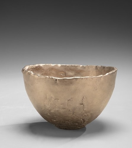 Ogawa Machiko - Hakkinsai wan, “White-gold glazed teabowl” - Artworks - Joan B Mirviss LTD | Japanese Fine Art | Japanese Ceramics
