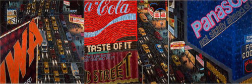 Yvonne Jacquette, Times Square Triptych II, 1986-87