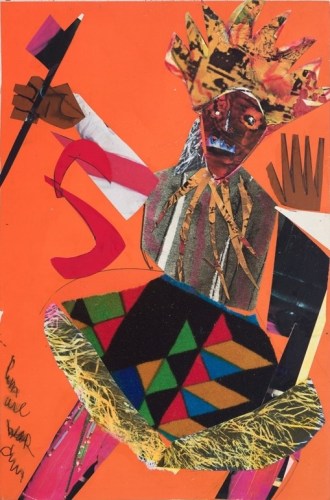 Bayou Fever, Untitled (The Hatchet Man), 1979&nbsp;, Collage, acrylic, and pencil on fiberboard