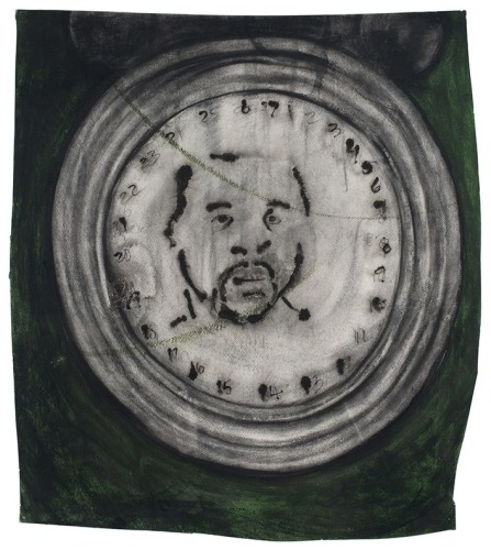 Time, 1998, Oil stick and charcoal on paper