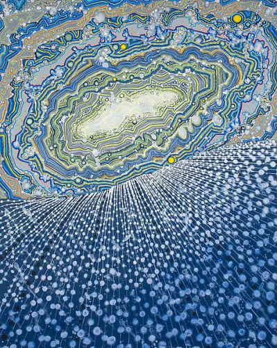 Barbara Takenaga, Geode Sky (tipped horizon), 2013.