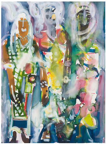 S&eacute;ance, 1984-86, Watercolor and gouache on paper