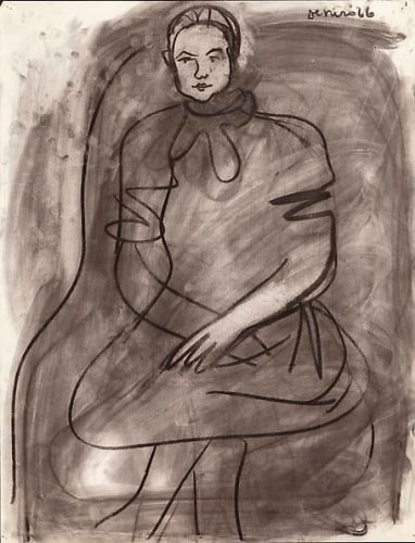 Seated Woman Wearing a Dress, 1966