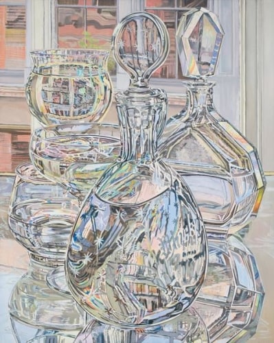 Afternoon Reflections, June and September, 1978. Oil on linen, 60 x 48 in.