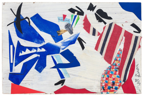 Bayou Fever, Untitled (The Swamp Witch, Blue-Green Lights and Conjur Woman), 1979, Acrylic and collage on fiberboard