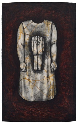 The Id, 1992, Oil stick and charcoal on paper