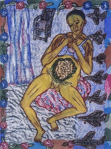 Arpita Singh, The Embroidered Abdomen, 2003