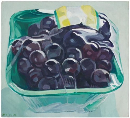 Box of Grapes, 1969. Oil on linen, 18 1/4 x 20 in.