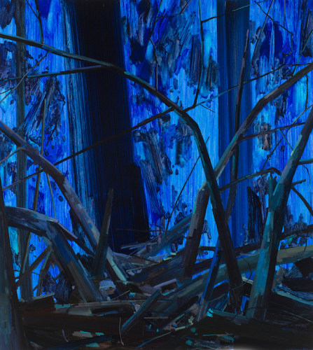 Night and Branches, 2015, oil on canvas