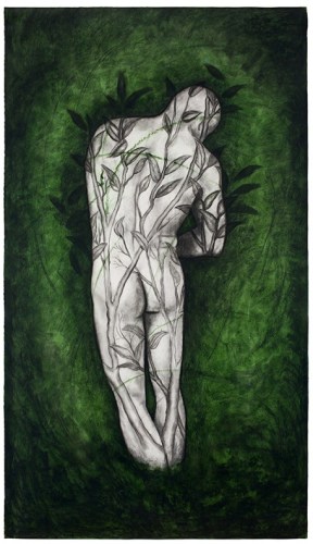 Rite, 1997, Oil stick and charcoal on paper