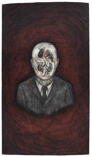 Anthropogenie, 1992, Oil stick and charcoal on paper