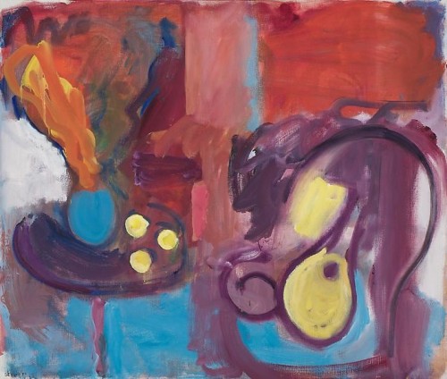 Still Life with Vase of Flowers, Lemons, Chair and Guitar, 1989