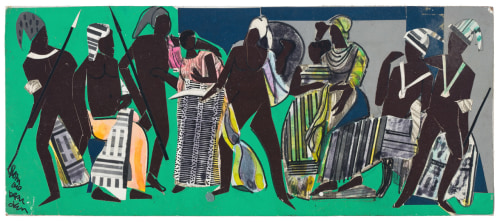 Bayou Fever,&nbsp;Untitled (All Come Back), 1979, Collage and acrylic on fiberboard